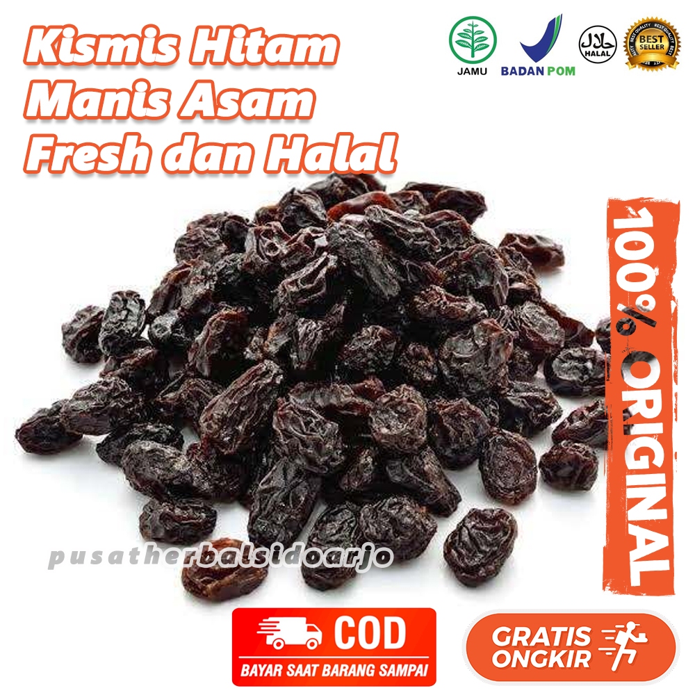 

Kismis Hitam Organik Natural Dried Black Raisin Organic Dark Raisin Premium Quality