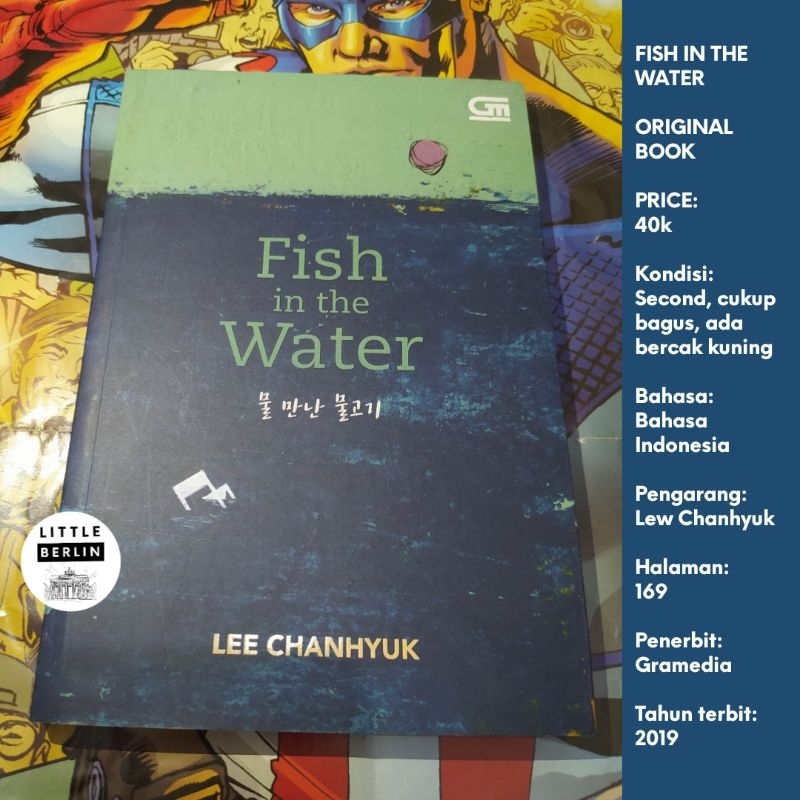ORIGINAL Novel FISH IN THE WATER Lee Chanhyuk Novel Korea Terjemahan Bahasa Indonesia Gramedia Novel