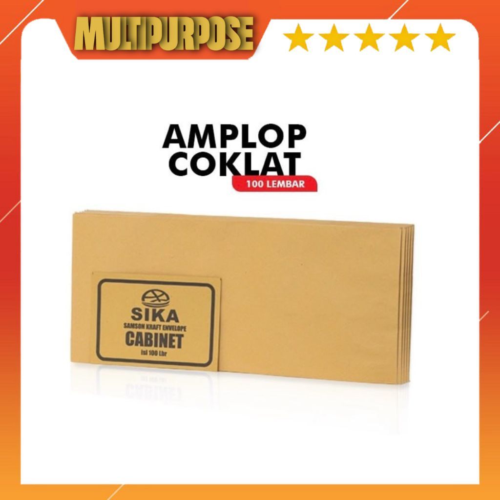 

AMPLOP COKLAT / AMPLOP GAJI COKLAT UK 11 X 24 CM MERK SIKA CABINET (100 PCS)