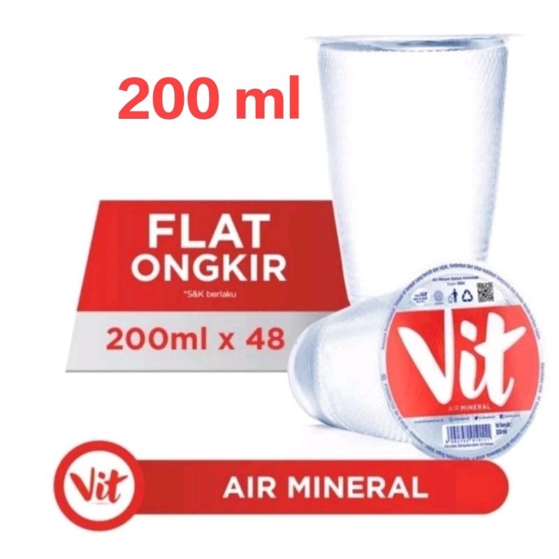 

VIT GELAS 200 ml 1 DUS ISI 48