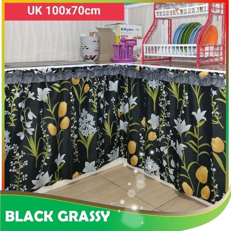 gorden kolong dapur termurah gorden kolong dapur ukuran 100 x 70 cm