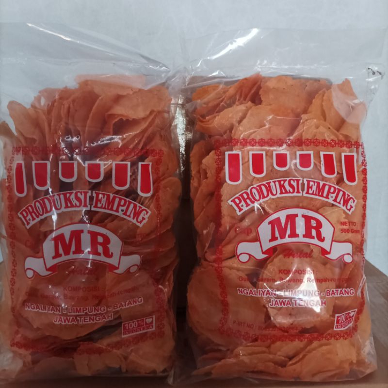 

emping benggol rasa pedas//berat 500g