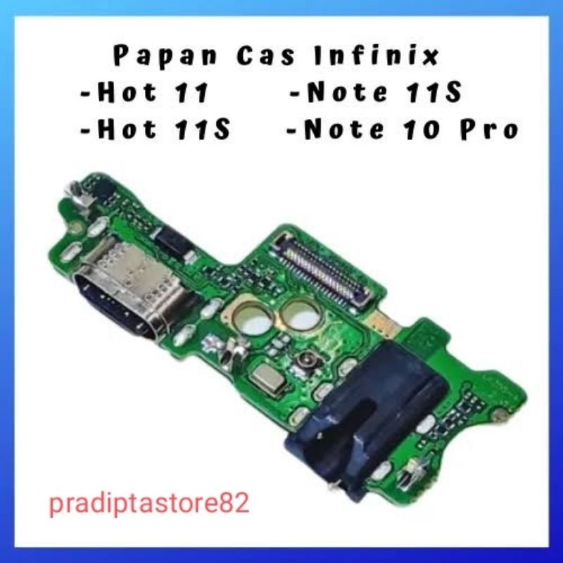 PCB cas infinix hot 11s / konektor cas infinix note 11s
