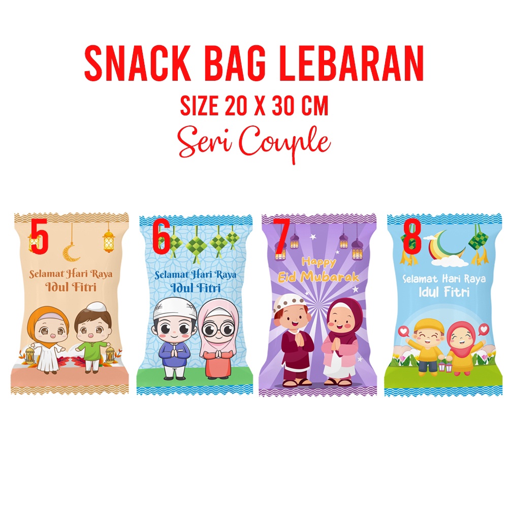 

TERMURAH Snack Bag Lebaran Bentuk Snack Permen Karakter Muslim Hari Raya Idul Fitri Eid Mubarak