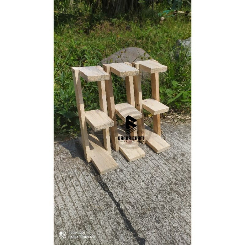 RAK BUNGA KAYU SUSUN/POT BUNGA SUSUN KAYU JATI BELANDA