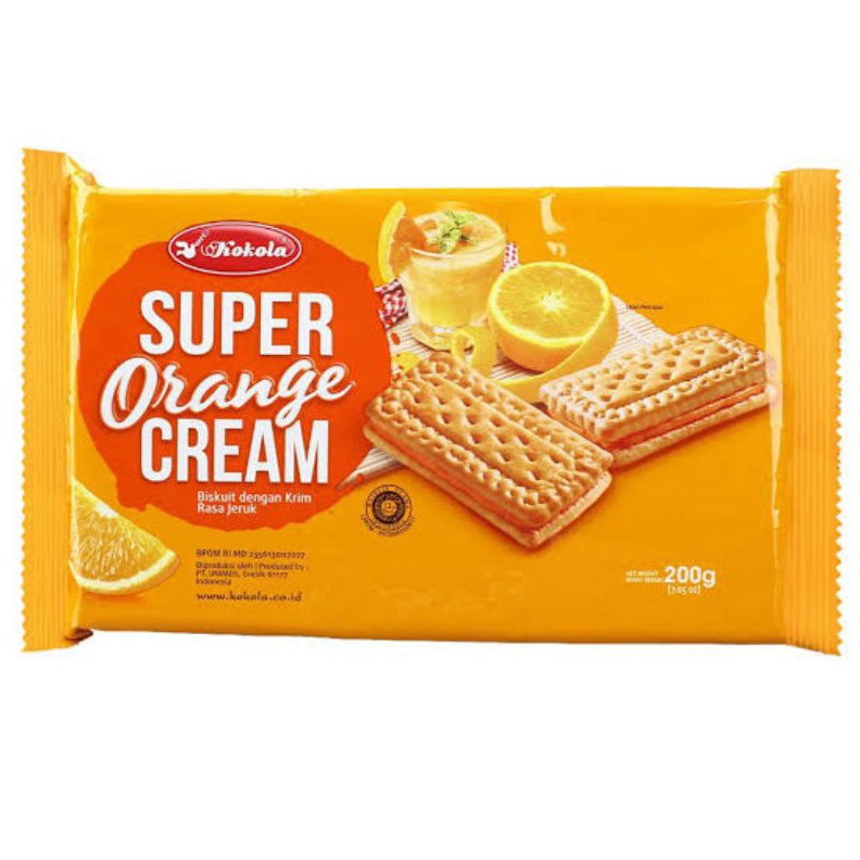 

MURAHMERIAH Kokola Super Cream Sandwich Biskuit Orange 18gr cocok u bingkisan hajatan acara nikahan hampers parcel lebaran idul Fitri