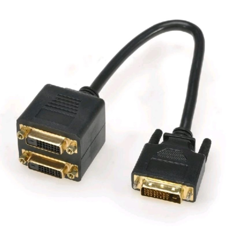 Kabel Splitter DVI-D 24+1 to Dual DVI-D 24+1 Female