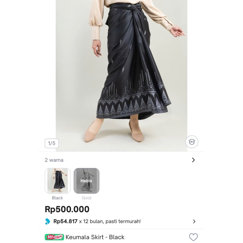 NAPOCUT KEUMALA ROK LILIT PRELOVED