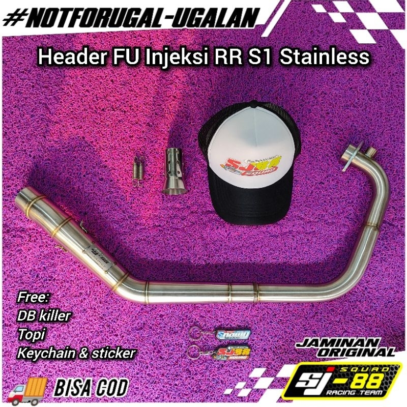 [TERLARIS] Header Leheran SJ88 Satria FU Injeksi RR S1 S2 Stainless (Bonus DB Killer)