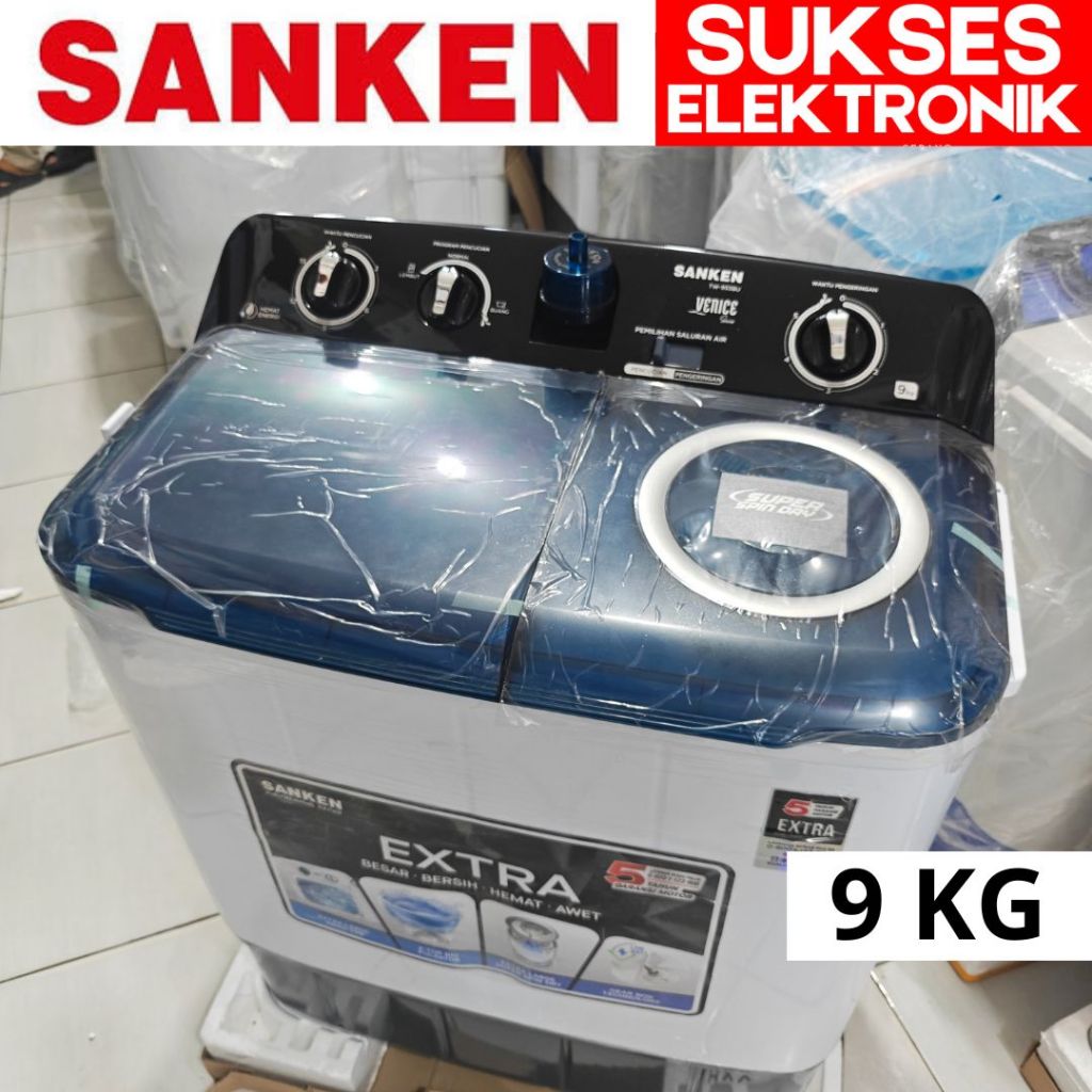 MESIN CUCI SANKEN 2 TABUNG 9 KG TW-933 / WASH MACHINE 9KG 9 KILO TW 933