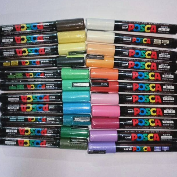 

UNI POSCA PC5M Marker Pen Medium Point Marker WarnaWarni Harga Satuan x Z3N6
