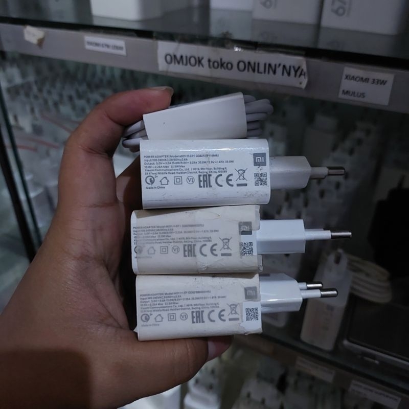 Charger Xiomi redmi Note 9 copotan kondisi new n second bekas Tipe C