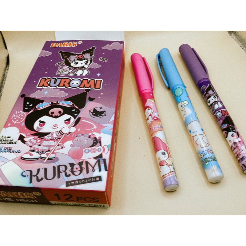 

1 box/12 pcs pulpen sanrio tinta hitam