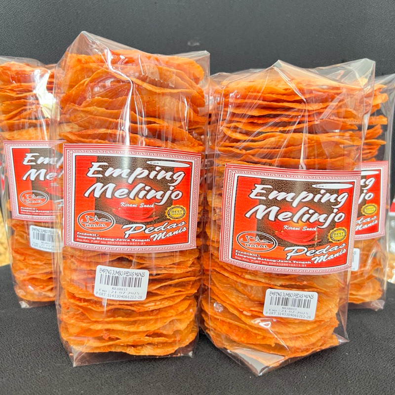 

EMPING MELINJO PEDAS MANIS JUMBO LEBAR MENTAH 500GR ASLI LIMPUNG