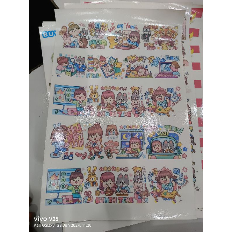 

Sticker lebel gambar lucu - lucu viral ukuran F4 Anti Air