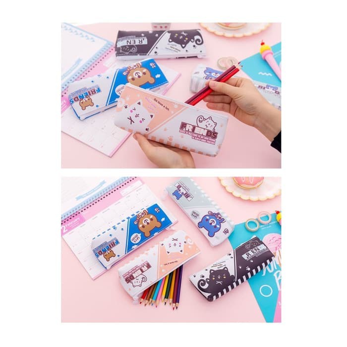 

Fortune ATP0053 Tempat Pensil Pencil Case Kotak Pensil Pencil Box Good Friend Cartoon