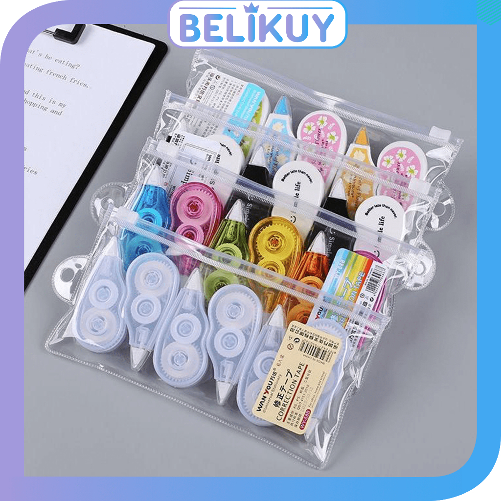 

Belikuy Tipe X 6 in 1 / Penghapus Pulpen Roll Correction Tape / Tipex Karakter Lucu STY14