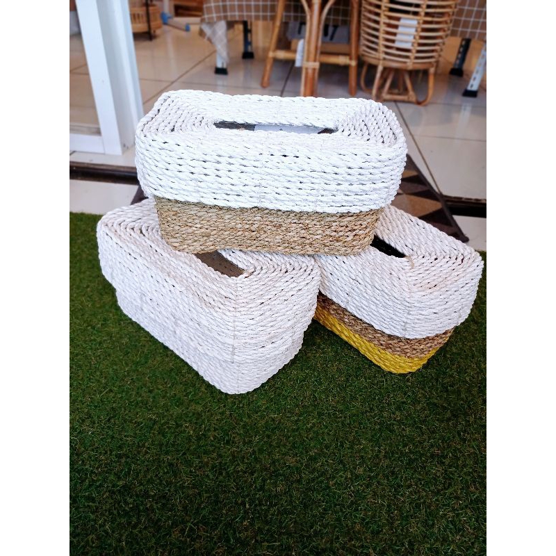 Kotak Tissue/Box Tempat Tisu/Anyaman Rotan