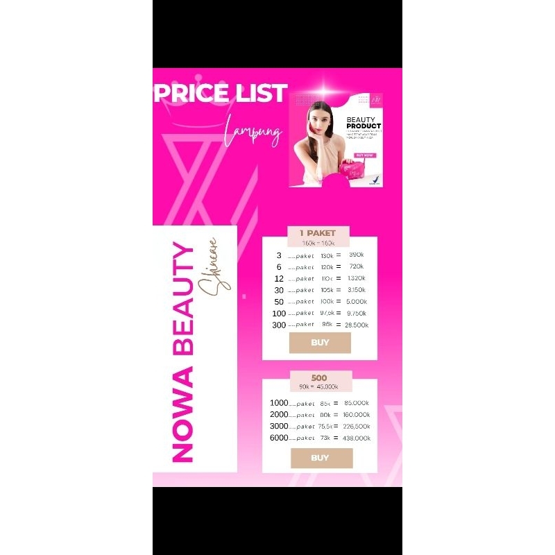 Paket Reseller 3 paket NOWA BEAUTY SKINCARE