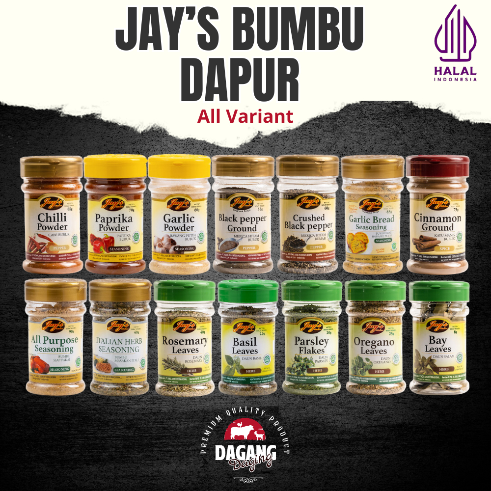 

Jay's Bumbu Dapur All Varian / Jays / Jay / Bumbu Masak / Herb / Seasoning / Oregano / Parsley / Garlic / Onion