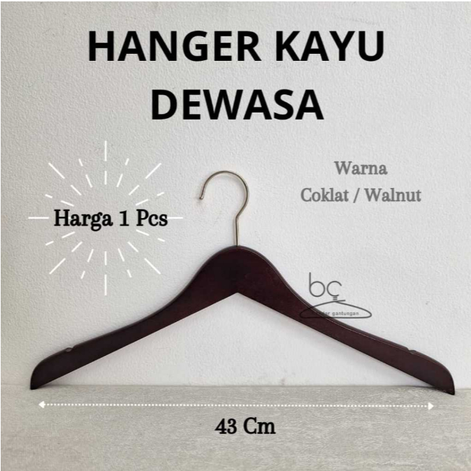 GANTUNGAN BAJU HANGER KAYU HITAM