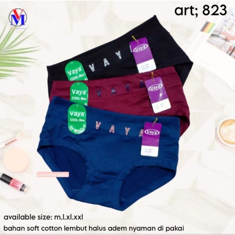 GROSIR 12PCS CELANA VAYA 823 & 873 / CD WANITA VAYA / CELANA DALAM WANITA VAYA 823