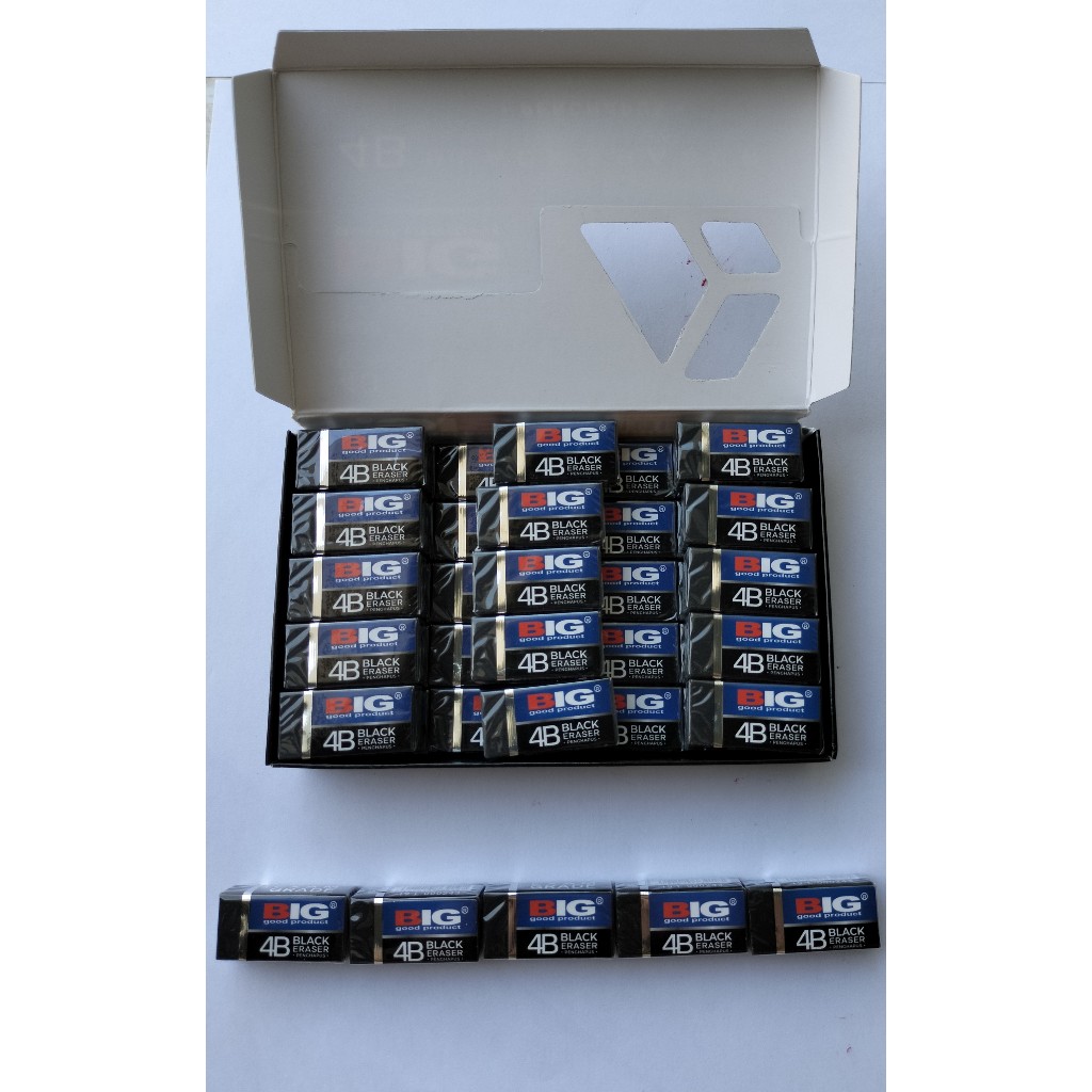 

[ 5 PCS ] Penghapus/Eraser Pensil BIG HITAM KECIL isi 5 pcs Dust Free