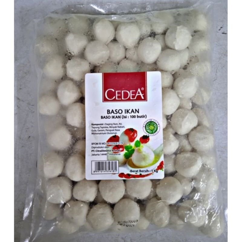 

[FROZENFOOD] Cedea Bakso Ikan 1 Kg isi 100 butir -Free Bubblewarp