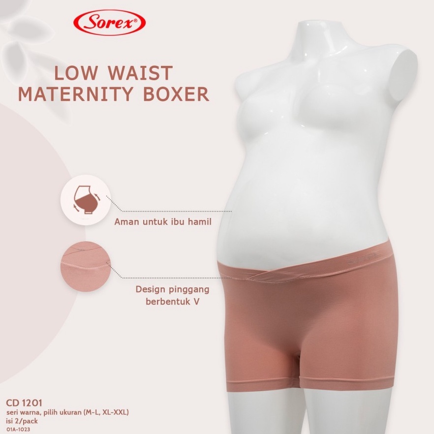 KODE Y84F cd celana dalam boxer hamil wanita mini sorex 121 low waist maternity pant