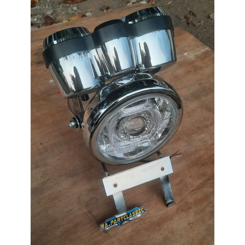 Paket Lampu Depan Biled Projie Pnp Megapro Verza Tiger