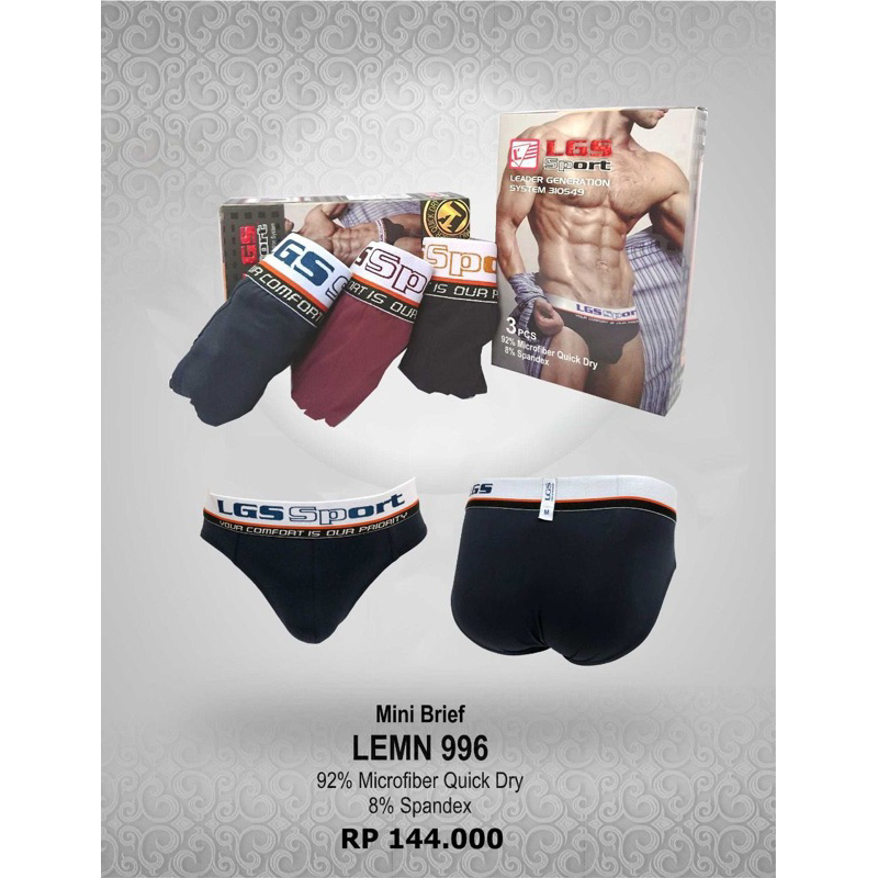 cd lgs | celana dalam pria LGS (isi 3)