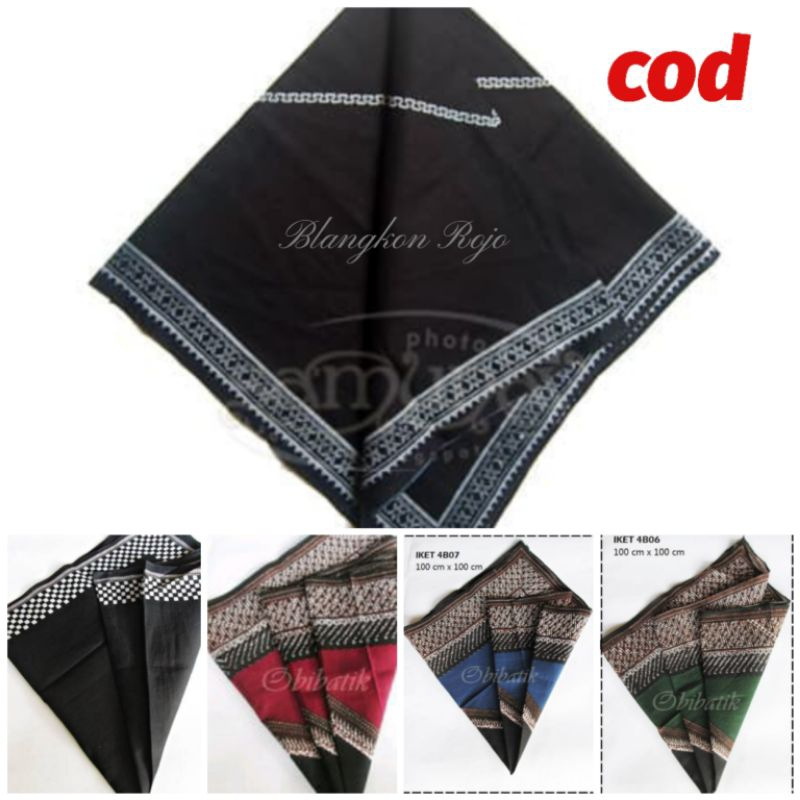 Udeng Batik Print Ikat Kepala Segi Empat