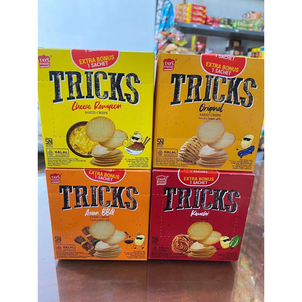

Tricks Chips Kentang Extra Bonus 1 Box isi 11 Pcs @12gram