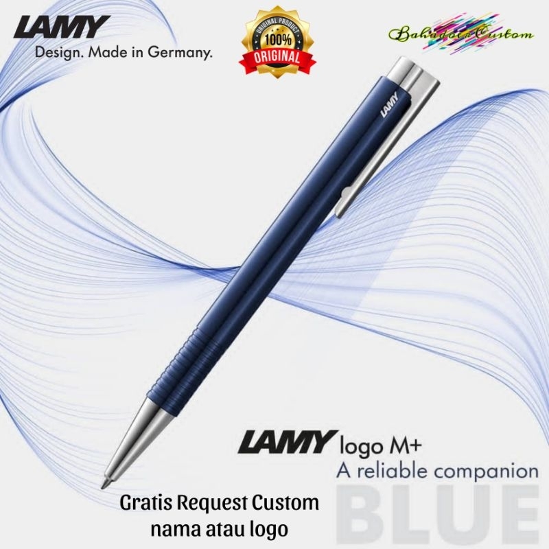 

PULPEN LAMY ORIGINAL MADE IN GERMANY M+ BLUE BALLPOINT PEN GRATIS REQUEST CUSTOM NAMA ANDA ATAU LOGO ANDA COCOK UNTUK PEMAKAIAN PRIBADI ATAU UNTUK HADIAH SPESIAL MERCHANDISE PROMOSI ANDA