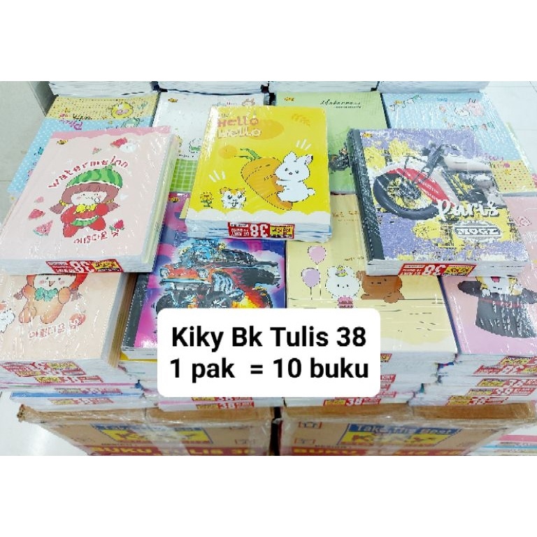 

KODE W92C 1 Pack Kiky Buku Tulis 38 Motif Buku tulis kwarto