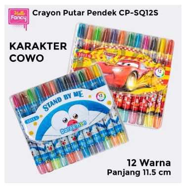 

Crayon Putar Karakter/ Crayon / Crayon Putar Pendek Karakter 12 warna / Crayon CP-SQ12S