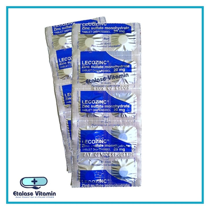 Lecozinc Tablet Zinc Sulfate Monohydrate 20mg Obat Diare Pada Anak