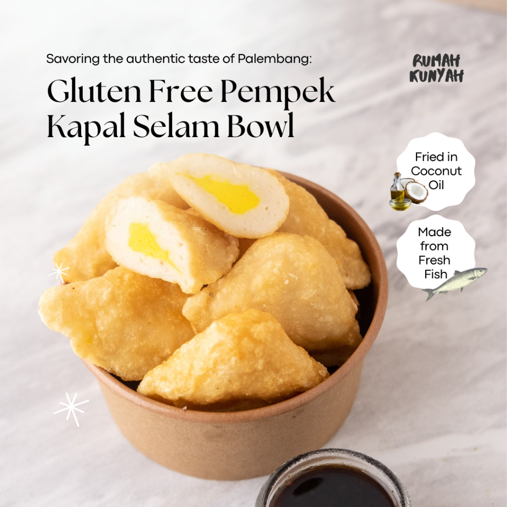 

Gluten Free Pempek Palembang Telur Kecil Halal Sehat digoreng Coconut Oil