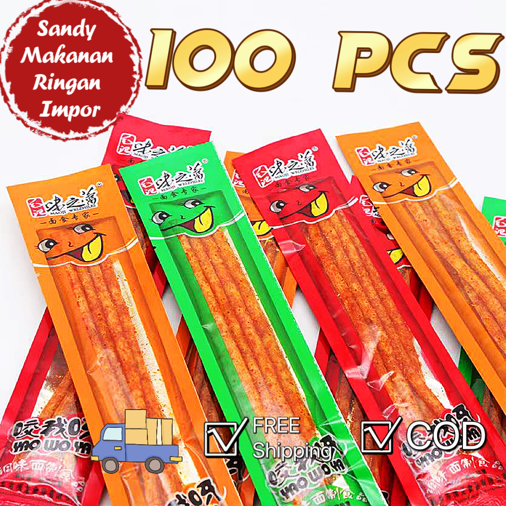 

【HALAL】【WEIZHILEI】【100 pcs】Best Seller Pendatang Baru LATIAO Gluten Pedas Lezat Impor LATIAO