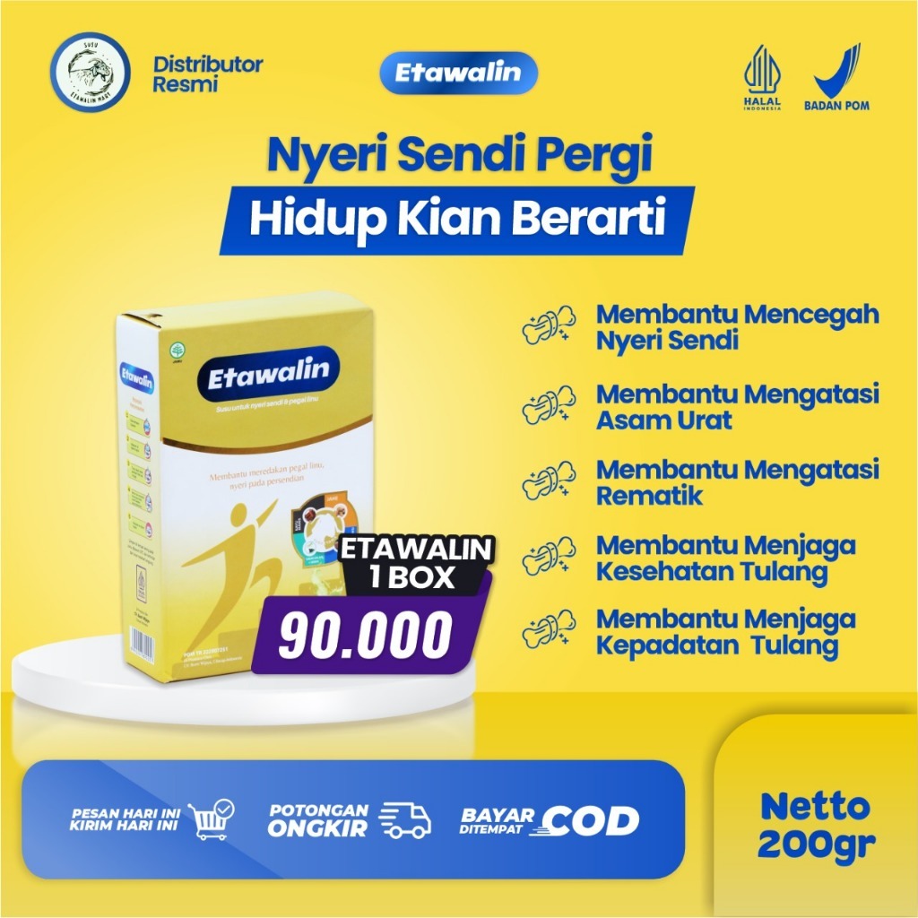 

ETAWALIN – Susu Kambing Etawa Kesehatan Tulang Sendi Susu Anti Pengapuran Sendi Asam Urat Rematik