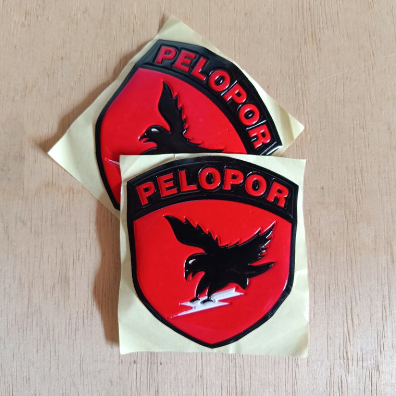 

sticker embos logo pelopor - tempelan stiker embos timbul 3D