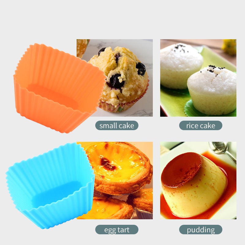 12Pcs Cetakan Apem Rege segi Besar/ Bolu Kukus Talam/Puding/Jely/Agar/PutuAyu Plastik