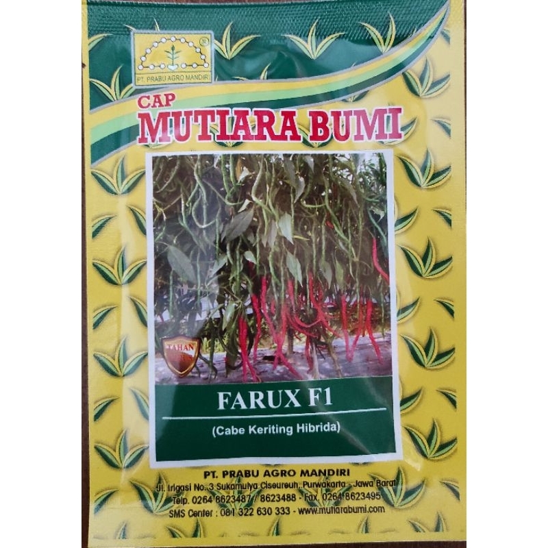 CABE MERAH KERITING FARUX F1 CAP MUTIARA BUMI, CABE MERAH KERITING PRODUKSI TINGGI