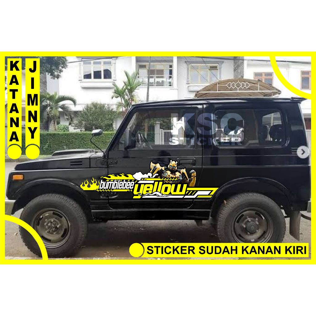 DECAL STICKER SUZUKI KATANA JIMNY BUMBLEBEE [K-5] STIKER KATANA JIMNY BUMBLEBEE TRANSFORMERS