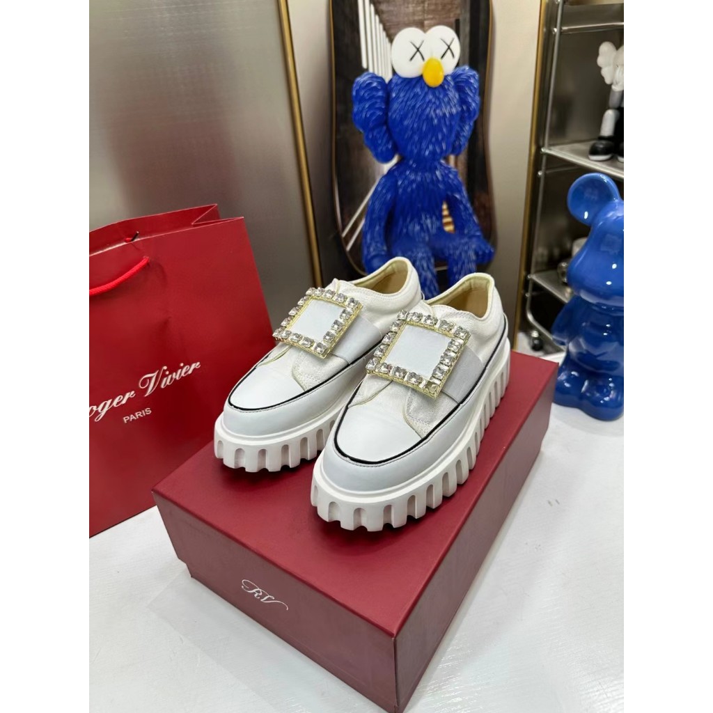 Roger Vivier new thick-soled canvas shoes sneakers