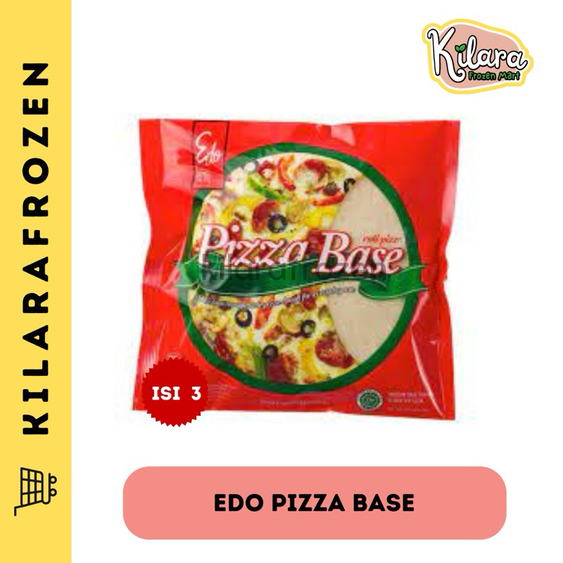 

EDO PIZZA BASE ISI 3 120gr Diameter +- 15cm / ROTI PIZZA SIAP PANGGANG