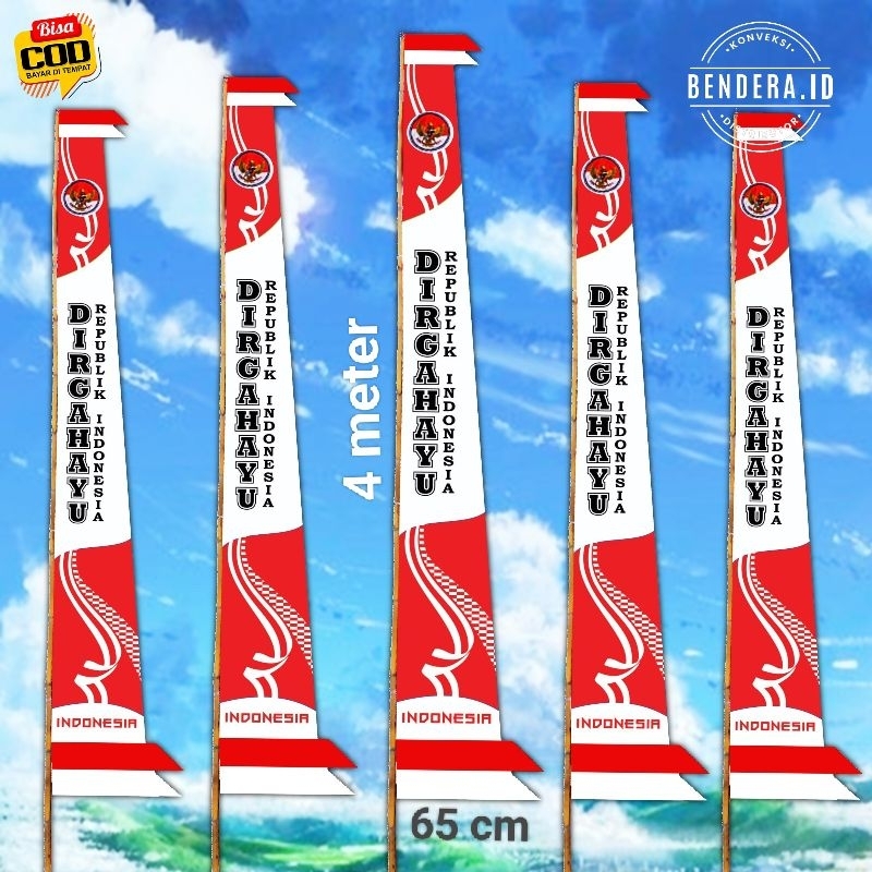 BENDERA UMBUL UMBUL DIRGAHAYU JUMBO UKURAN 4 METER