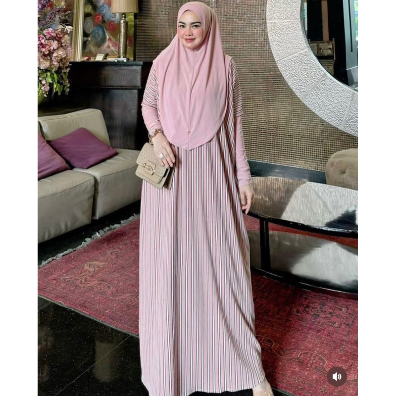 RUMI ABAYA KNIT SET SYARI / ABAYA SET / Abaya salur knit premium / abaya dan hijab / abaya nk muslim