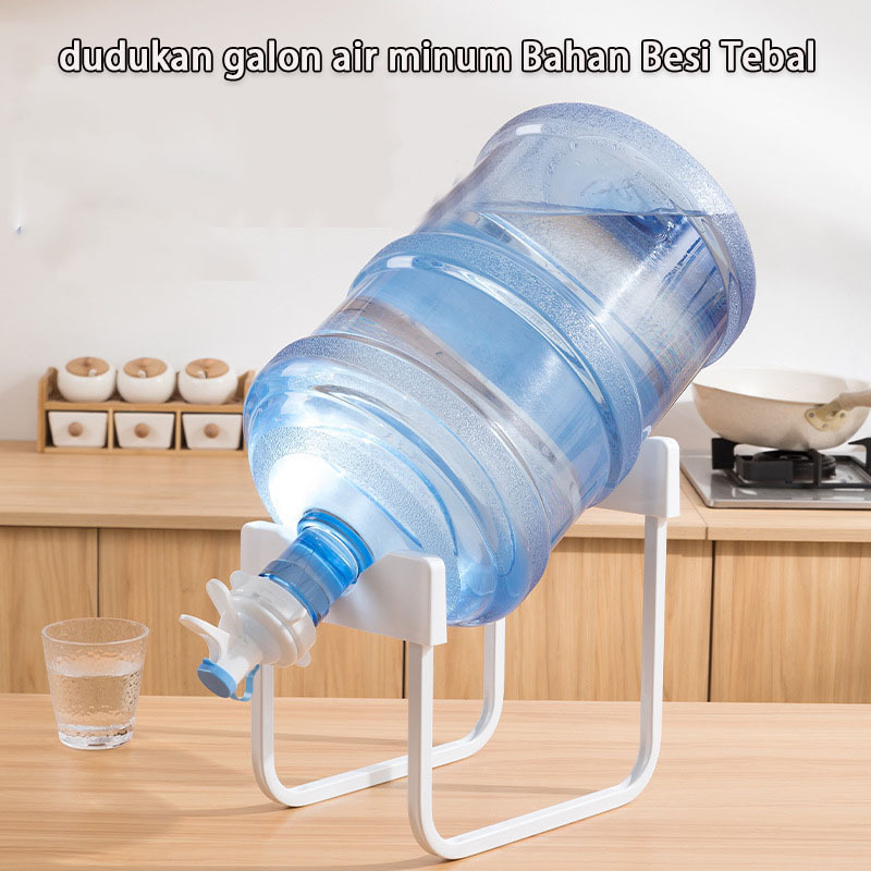 dudukan galon air minum Bahan Besi Tebal + kran air minum KRAN GALON FOOD GRADE DUDUKAN MEJA MODEL