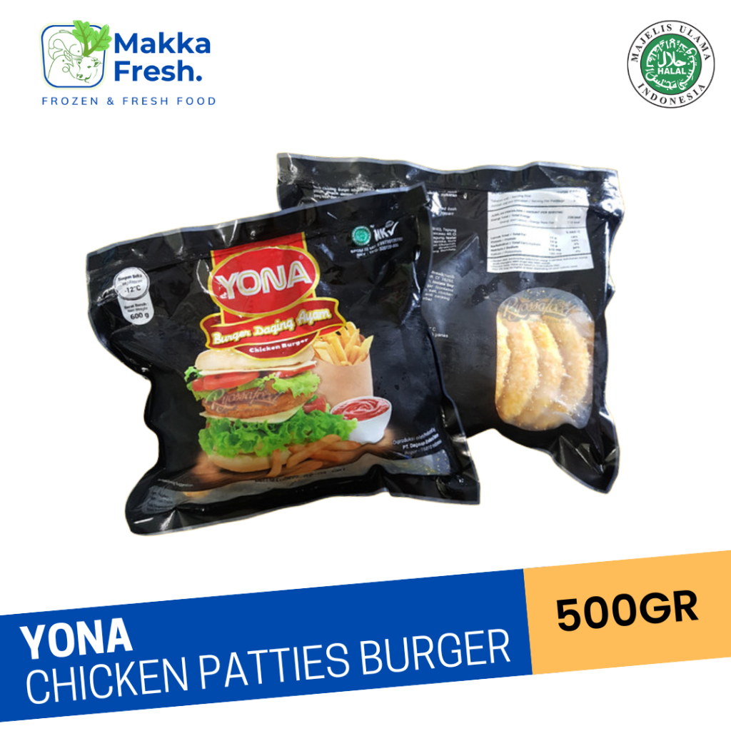 

yona chicken patties 500 gram daging burger ayam